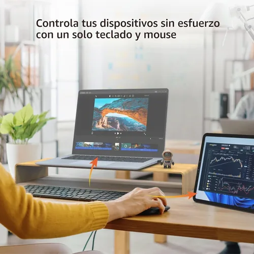 Vista 5 de j5create AeroDrop CrossLink Wireless Dongle - Compartir archivos instantáneos, fotos, teclado, mouse y pantalla entre iPhone/iPad/Android