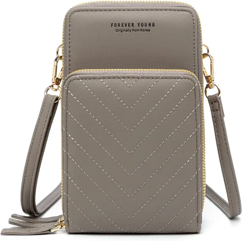 Vista 9 de Myfriday - Bolso pequeño de piel para mujer con correa de guitarra, bolso cruzado mini y bolso de hombro con 2 ranuras para tarjetas A-Negro