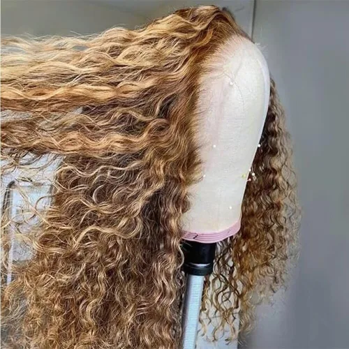 Vista 12 de Pelucas de cabello humano ondulado profundo con encaje frontal de 13 x 4 pulgadas, ultra fino, de 0.039 pulgadas, predepiladas, para mujeres, sin