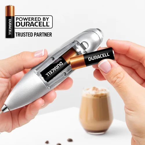 Vista 529 de Zulay Milk Boss Espumador de leche potente manual, hace espuma para latte, batidor para mezclar bebidas, café, miniespumador para capuchino, frappé