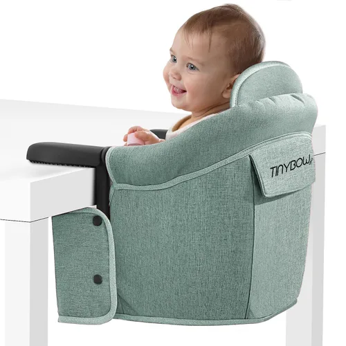 Vista 14 de Tinybow Silla alta de gancho para bebé, silla alta que se fija a la mesa - Silla alta con clip para mesa, silla alta portátil para viajes, silla
