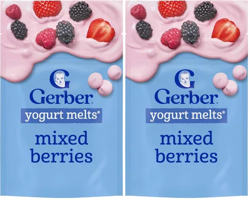 Vista 20 de Gerber Paquete variado de aperitivos de yogur para derretir etapa 3, paquete de 8