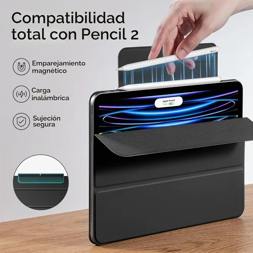 Vista 4 de ESR Funda para iPad Pro de 11 pulgadas, iPad Pro 11 Funda Folio (2022/2021/2020, 4ª/3ª/2ª generación), conexión magnética conveniente, soporte de 2