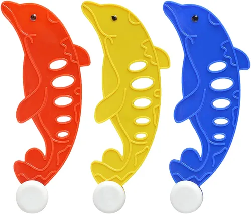 Vista 6 de Jasonwell - Juego de 25 juguetes de piscina con palos de buceo y anillos, tesoros submarinos, bandidos de torpedos, peces, etc. Divertido juguete