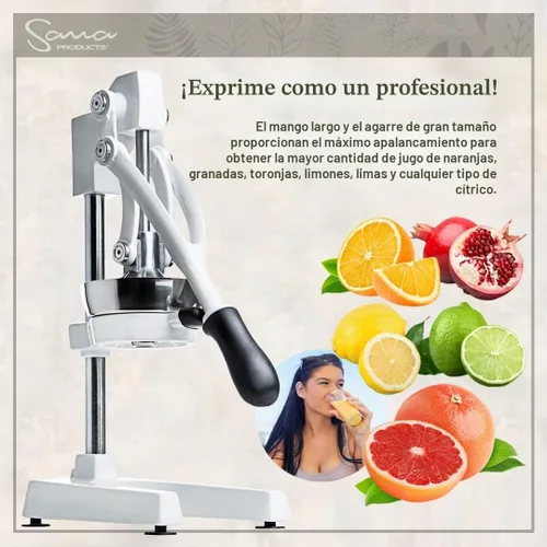 Vista 8 de SANA Exprimidor de prensa manual de alta resistencia comercial para todo tipo de cítricos, extracción máxima Exprimidor de naranja, limón, lima