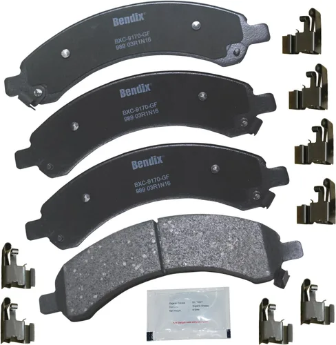 Vista 123 de Bendix Priority1 CFC154 - Juego de pastillas de freno de disco para Avanti II, Century, LeSabre, Regal, Riviera, chasis comercial, DeVille