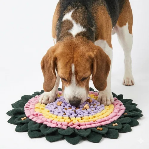 Vista 7 de PET ARENA Alfombrilla de olfateo para perros - Juguete de rompecabezas interactivo ajustable para razas grandes y pequeñas, alimentador lento