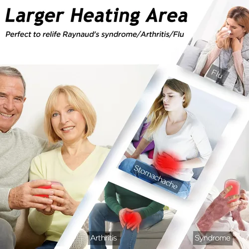 Vista 6 de Hand Warmers Rechargeable, Portable Electric Hand Warmer, Double-Sided Heating USB Pocket Heater Therapy Great for Raynauds, Hunting, Golf, Camping