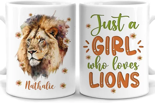 Vista 13 de Hyturtle Regalos Personalizados Amante de Osos - Taza de Café de Cerámica Just A Girl Who Loves Bears con Nombre Personalizado 11oz - Idea de Regalo