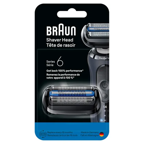Vista 8 de Braun Cabezal de repuesto para afeitadora eléctrica serie 6 con talonera sensible, fija fácilmente tu cabezal de afeitadora, compatible