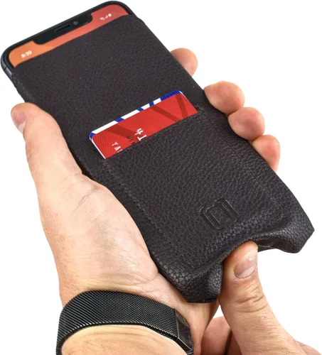 Vista 4 de Dockem Minima - Funda tipo cartera para iPhone 11 y iPhone XR (modelos de iPhone de 6.1 pulgadas), funda sintética ultradelgada de piel vegana