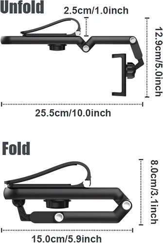 Vista 7 de Ivieicip Soporte Giratorio y Retráctil para Teléfono de Coche - Visor Solar Multifunción 1080 Soporte Universal Giratorio de 360 Grados