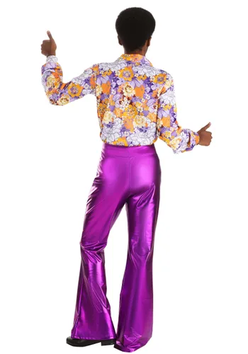 Vista 2 de Disfraz Purple Power Disco para Hombre Multicolor