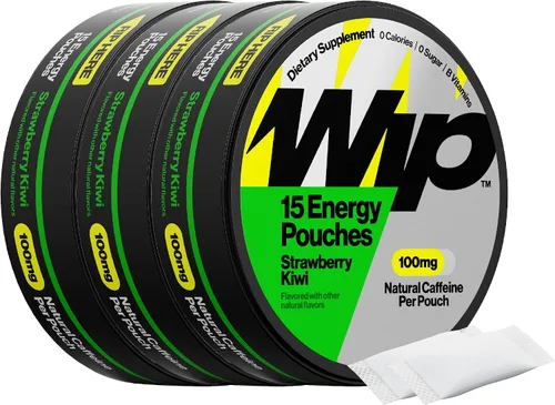 Vista 20 de Wip Energy Pouches, Mezcla sin azúcar con 100 MG de cafeína natural, vitaminas B, minerales y L Teanina para apoyo energético, preentrenamiento