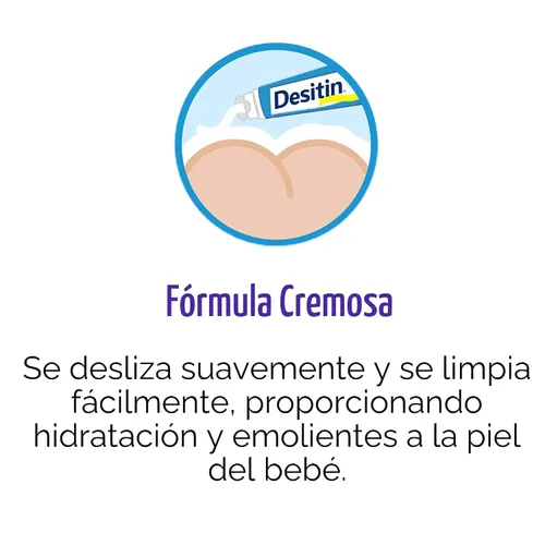 Vista 8 de Crema Desitin Daily Defense para sarpullido de pañales con óxido de zinc para tratar, aliviar y prevenir el sarpullido, hipoalergénica, sin