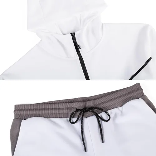 Vista 5 de Men's Tracksuits Sweatsuits For Men Hooded Tracksuit Sweatsuit Long Sleeve Full-Zip Jogging Sweatpants 2 Piece