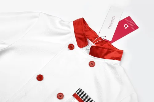 Vista 3 de ReliBeauty Conjunto de disfraz de chef para niños y niñas, juego de rol con delantal desmontable
