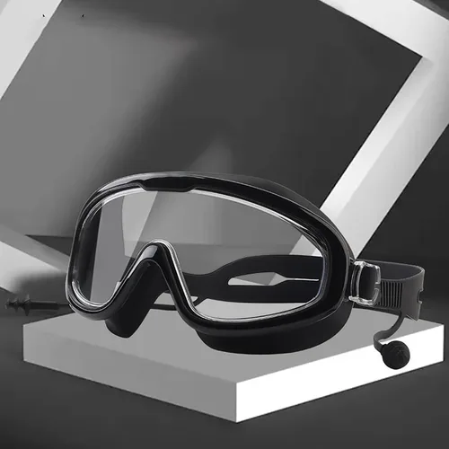 Vista 4 de Tablas de mano para niños, gafas de natación de marco grande, antivaho suministros de natación, gafas equipadas para hombres y mujeres