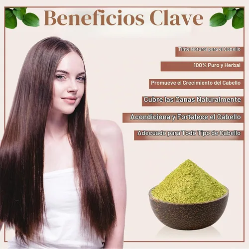 Vista 5 de SAMYAM Combo de polvo puro de henna e índigo, paquete de 1.1 libras (17.64 oz) cada uno, color natural para el cabello, henna rajastán triple