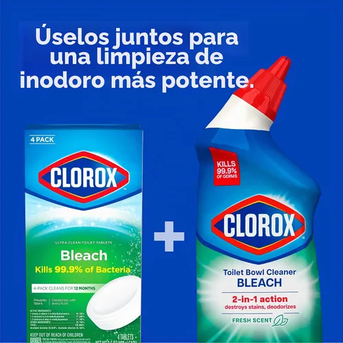 Vista 7 de Clorox Pastillas de inodoro ultra limpias, 2 unidades, 3.5 onzas cada una (paquete puede variar)