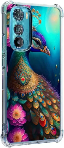 Vista 14 de Funda para Motorola Edge 2022, diseño de flores de mariposa azul, rosa, protección contra caídas, a prueba de golpes, funda protectora de cuerpo