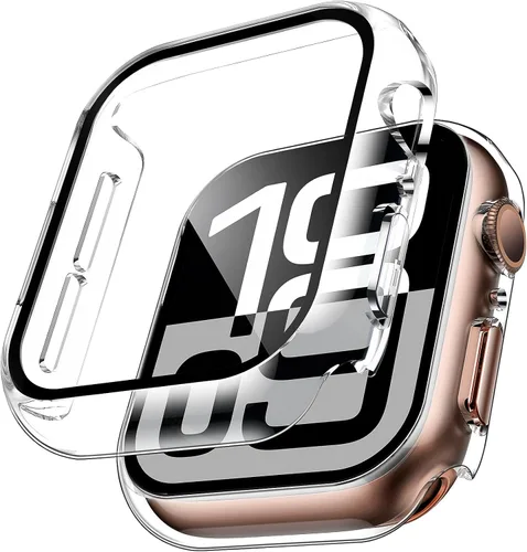 Vista 15 de TAURI - Juego de 2 carcasas rígidas para Apple Watch Series 10 (2024) 46mm, con protector de pantalla de cristal templado PC
