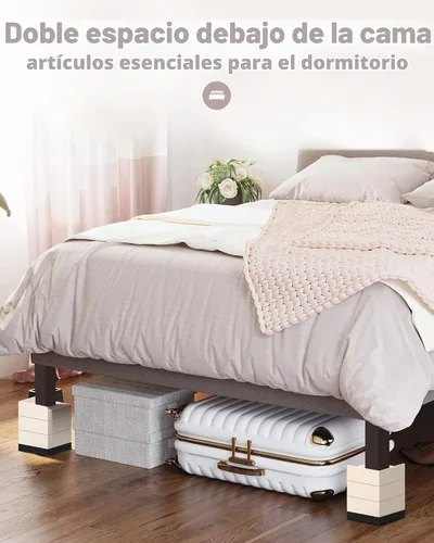 Vista 3 de Elevadores de Muebles, Tclouda Soportes para Cama/Sofá/Escritorio/Mesa/Patas de Silla/Refrigerador de 1.5, 3 y 4 Pulgadas, Bloques Ajustables