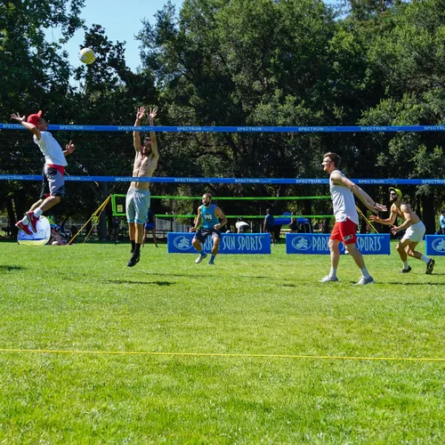 Vista 8 de Park & Sun Sports Spectrum Classic: Sistema de red de voleibol profesional ajustable para exteriores
