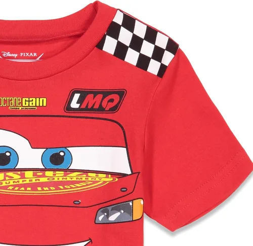 Vista 7 de Disney Cars - Conjunto de camiseta deportiva y pantalones cortos de malla, tallas de bebé a niño grande (18 meses - 10-12)