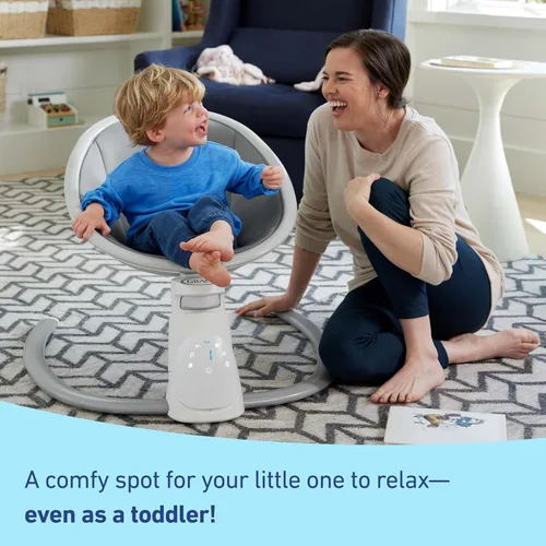 Vista 5 de Graco® Soothe 'n Sway - Columpio Bluetooth 3 en 1 para bebé, crece con tu hijo, múltiples ajustes relajantes y conectividad Bluetooth