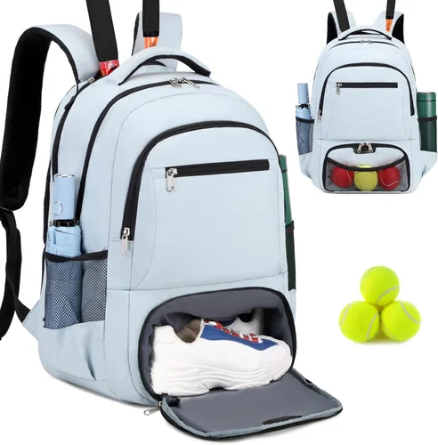 Vista 11 de ACESAK Mochila de Tenis Bolsa de Tenis para Mujeres Hombres - Bolsa de Tenis Capacidad para 2 Raquetas, Bádminton Squash, Paletas Pelotas Pickleball