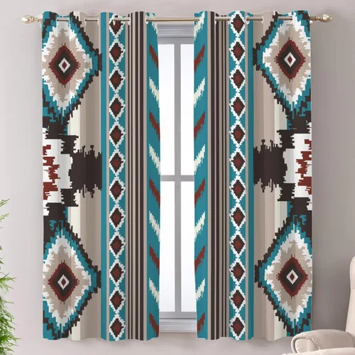 Vista 91 de Shrahala Art Nouveau Floral Pattern Blackout Curtain Tiers, Delicate Vine and Flower Design Kitchen Valance Light Blocking Tier Drapes with Rod