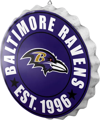 Vista 22 de NFL Team Logo Metal Hanging Wall Bottle Cap Sign