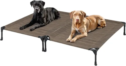 Vista 28 de Veehoo Cama elevada para perros medianos, para exteriores, cama elevada y refrescante para perros, cama para mascotas con malla transpirable, patas