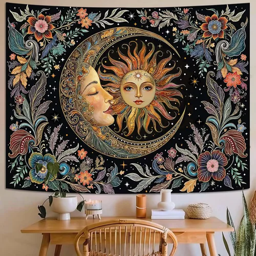 Vista 13 de Fungarth Tapiz de Esqueleto y Mariposa Blanco y Negro Calavera Hongos Plantas Tapices Hippie Estético Tapiz Colgante de Pared para Dormitorio Sala