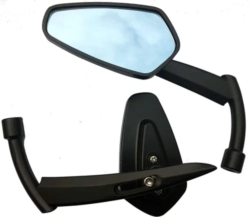 Vista 2 de 1 par de espejos de motocicleta de hoja negra compatible con Kawasaki Z900 ZR900 ABS 2019