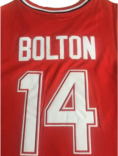 Vista 3 de Camiseta de baloncesto de Troy Bolton #14 Wildcats High School Basketball Jersey cosido rojo, camisetas de película Hip Hop