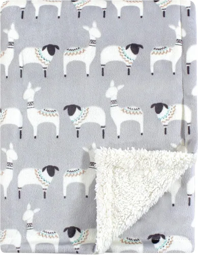 Vista 30 de Hudson Baby Manta unisex de felpa de visón y sherpa para bebé, abstracta, talla única Abstracto