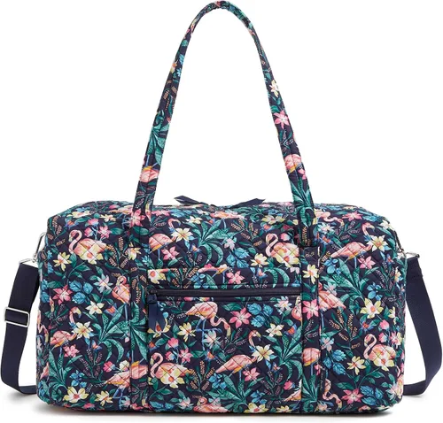 Vista 24 de Vera Bradley - Bolsa de viaje grande de algodón para mujer, Talla única Bees Navy - Algodón reciclado