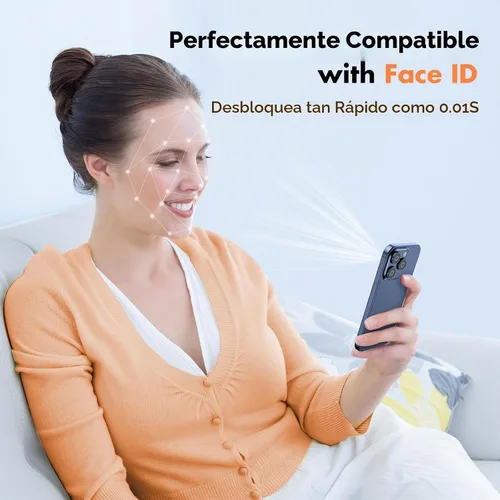Vista 9 de UNBREAKcable Paquete de 3 protectores de pantalla para iPhone 15 Pro Max, vidrio templado doble inastillable [marco de fácil instalación]