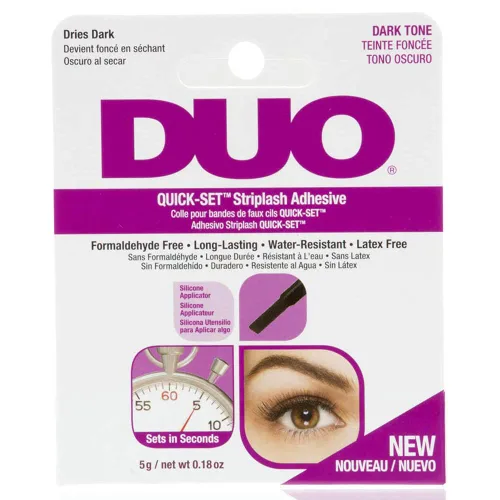 Vista 8 de Duo - Adhesivo para tiras de pestañas postizas Quick-Set que se seca en color transparente, 0.18 onzas, 1 paquete