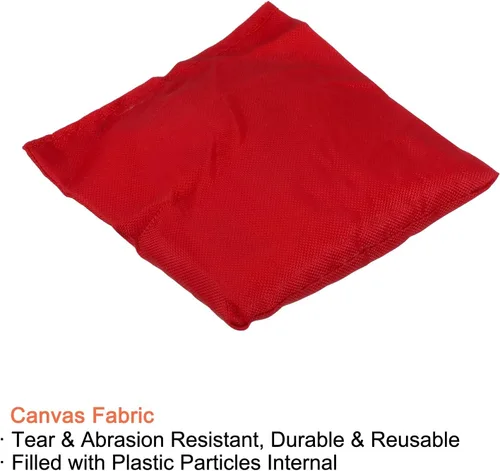 Vista 4 de PATIKIL Juego de 4 bolsas de frijoles para cornhole, paquete de 4 bolsas de arena de lona para carnaval, al aire libre, patio, fiesta, juego