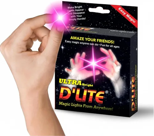 Vista 11 de D'lite Juego de trucos de iluminación de pulgar mágico, 2 dedos mágicos originales increíbles y ultra brillantes, trucos de magia de primer plano