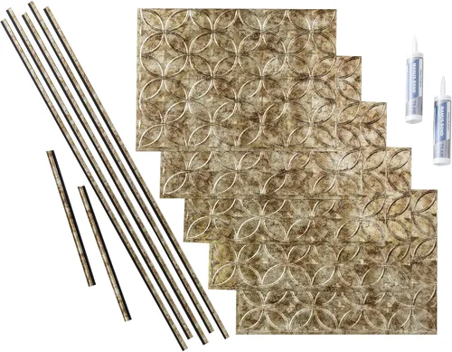 Vista 22 de FASÄDE Kit de anillos decorativos de vinilo para salpicaduras de 15 pies cuadrados en cobre pulido