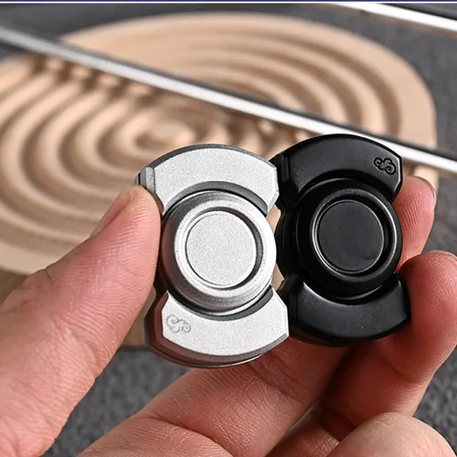 Vista 5 de 3 en 1 Mini Fidget Spinner, hacer clic, deslizar y girar 3 modos Fidget Toys para adultos, aleación de zinc rotación de velocidad Fidget Spinner
