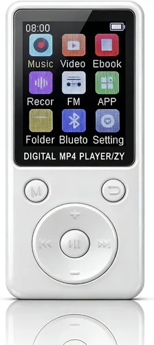 Vista 10 de Reproductor de MP3, reproductor de MP3 para niños con BT5.0, calidad de audio sin pérdida de alta fidelidad, reproductor de música de 1.8 pulgadas