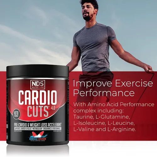 Vista 3 de Cardio Cuts NDS Nutrition 4.0 - Bombsicle en polvo para antes del entrenamiento, 40 porciones Endurance, Performance & Metabolism Support Advanced