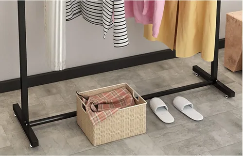 Vista 6 de Perchero moderno de metal para ropa, perchero independiente para dormitorio y boutique, fácil de montar, de gran capacidad