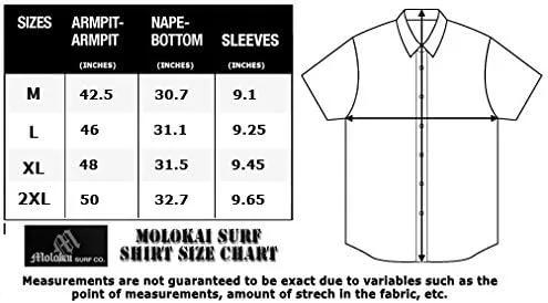 Vista 3 de M MOLOKAI SURF - Camisas de manga corta de estilo hawaiano con botones y ajuste delgado