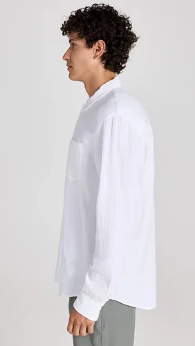 Vista 4 de Club Monaco Camisa de gasa de doble cara de verano para hombre